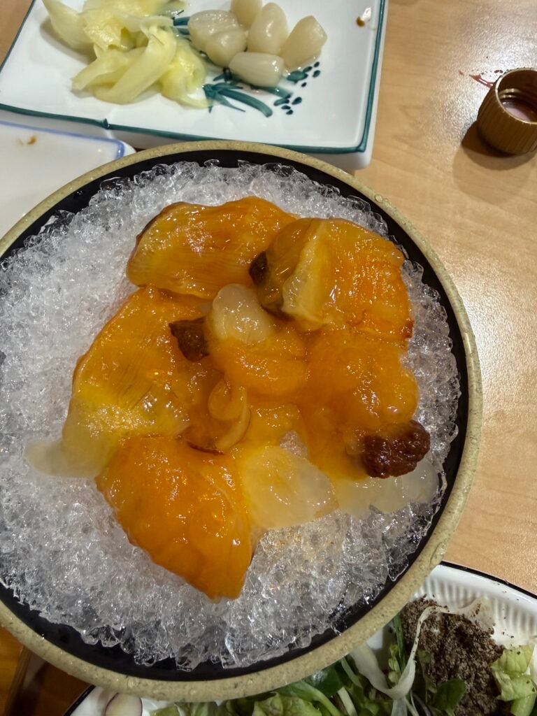 원스시 모둠회에 멍게