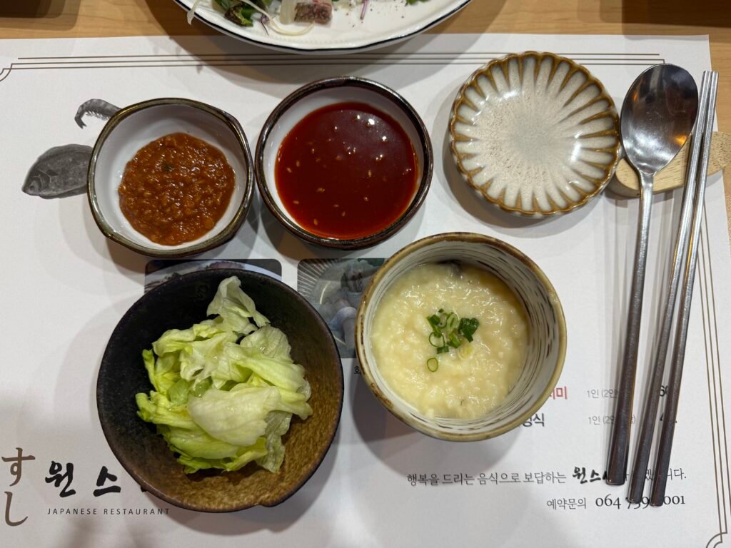 원스시에서 모둠회 전에 나온 부드러운 죽