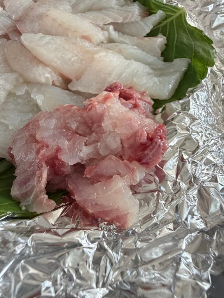 벤자리 회와 잘게 다진 회